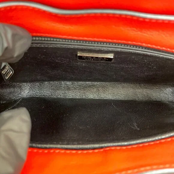 PRADA Red Leather Pochette Shoulder Bag - Picture 9 of 10